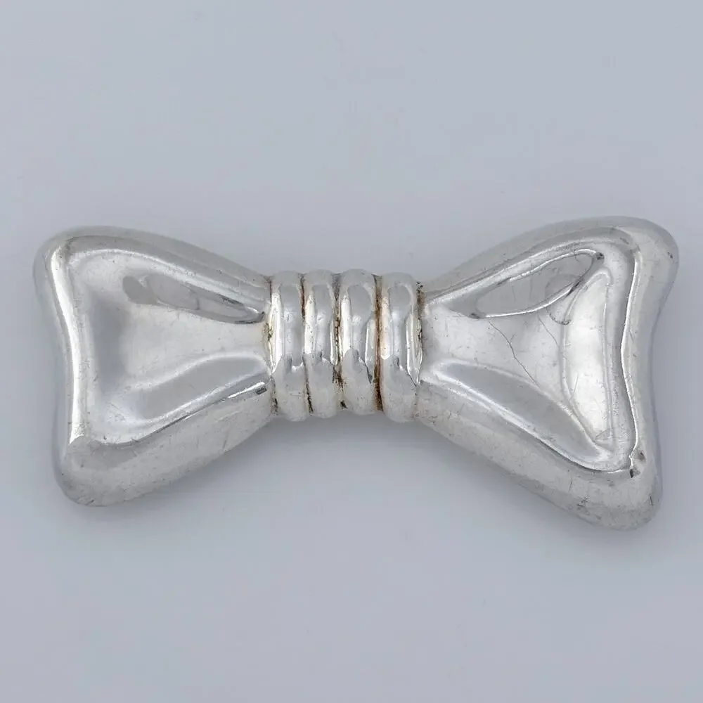 Vintage Sterling Silver 925 Bow Brooch Pin